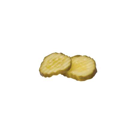 BAY VALLEY 396-450 Count 3/16 Crinkle Cut Sliced Hamburger Dill Pickle 1 gal., PK4 12722861170